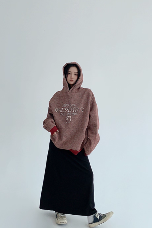 Pearl Logo Loose Hoodie