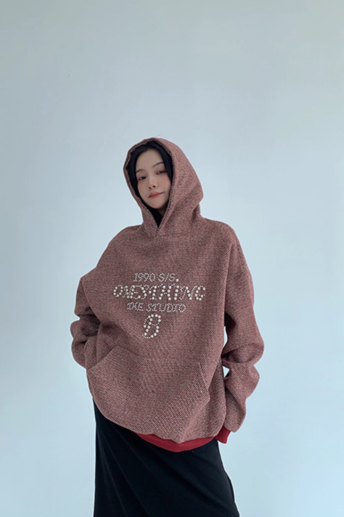 Pearl Logo Loose Hoodie