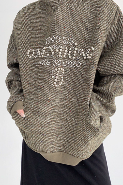 Pearl Logo Loose Hoodie