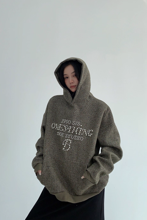 Pearl Logo Loose Hoodie