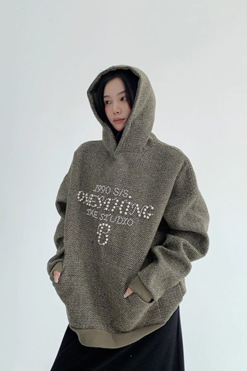 Pearl Logo Loose Hoodie