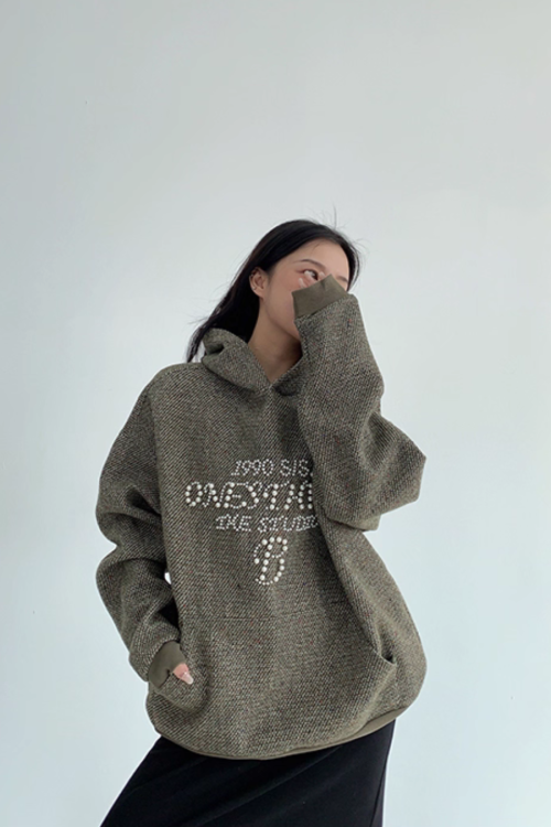 Pearl Logo Loose Hoodie