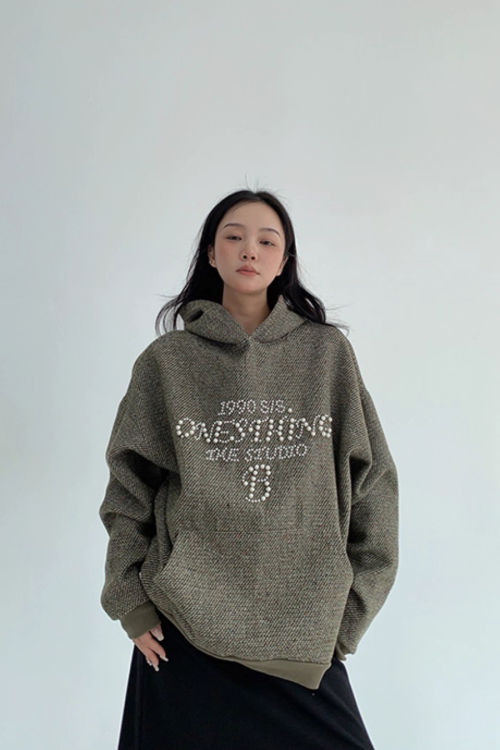 Pearl Logo Loose Hoodie