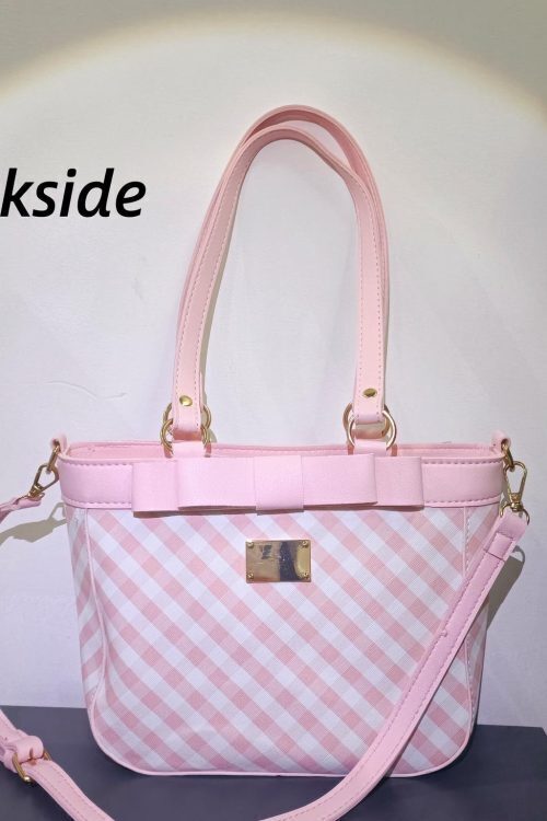 Pink Convertible Ita Bag with Clear Window for Pin Display