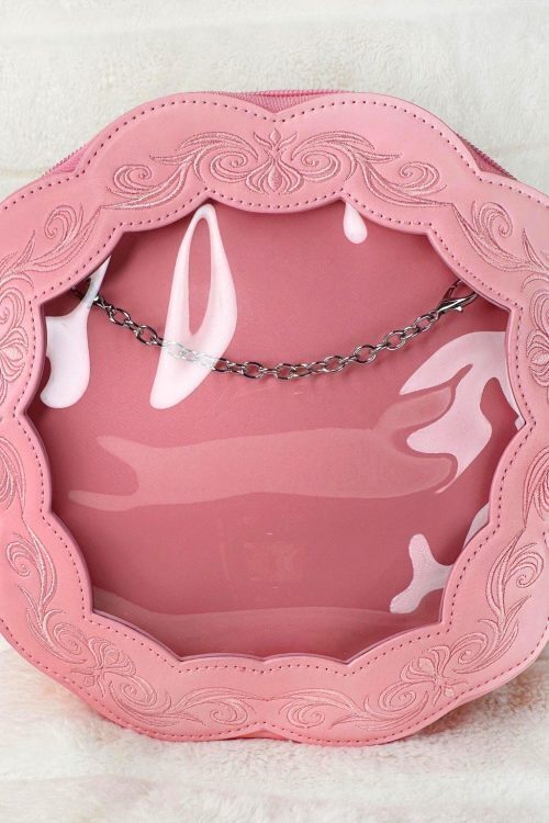 Pink Ita Bag with Clear Window for Pin Display