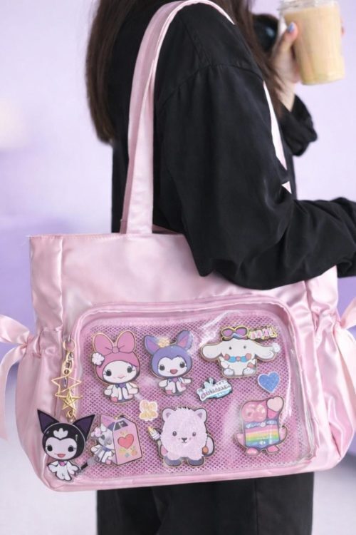 Pink Ita Crossbody Bag for Pin Display