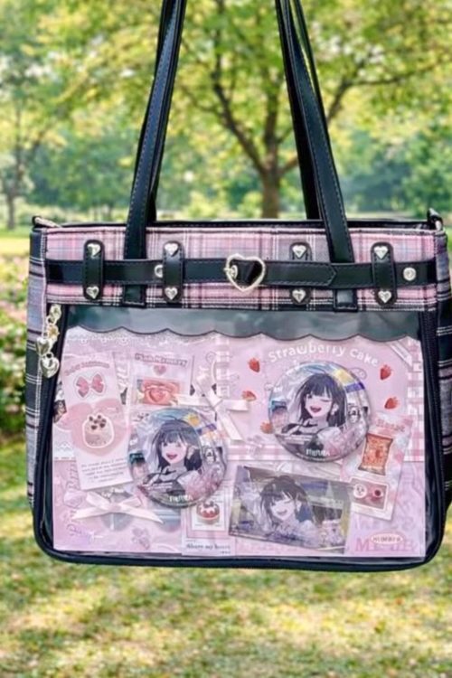 Pink Ita Tote Bag for Pin Display