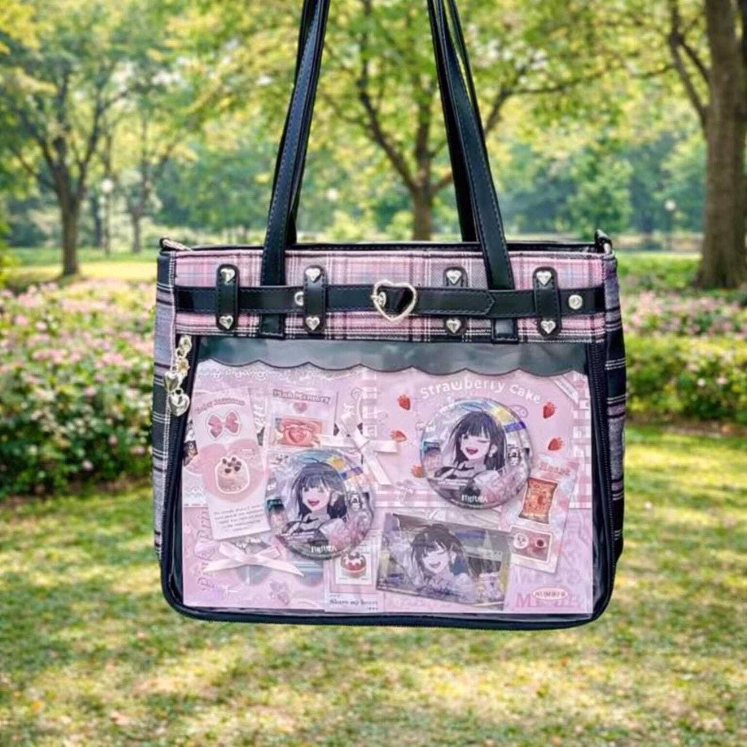 Pink Ita Tote Bag for Pin Display Pink Ita Tote Bag for Pin Display