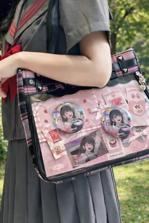 Pink Ita Tote Bag for Pin Display