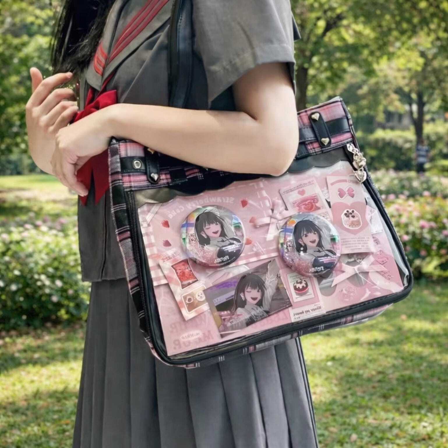 Pink Ita Tote Bag for Pin Display Pink Ita Tote Bag for Pin Display