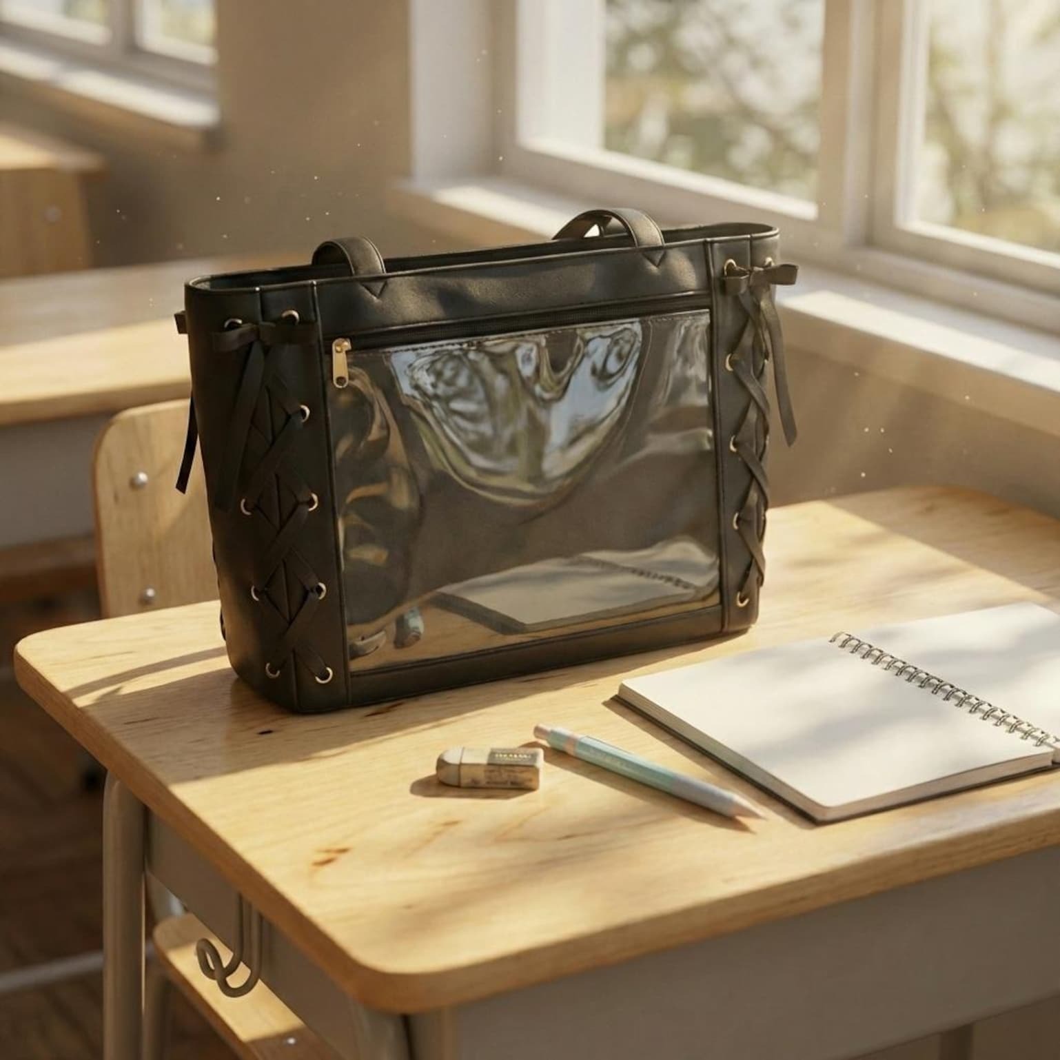 Pink Kawaii Convertible Ita Bag for Pin Display Pink Kawaii Convertible Ita Bag for Pin Display