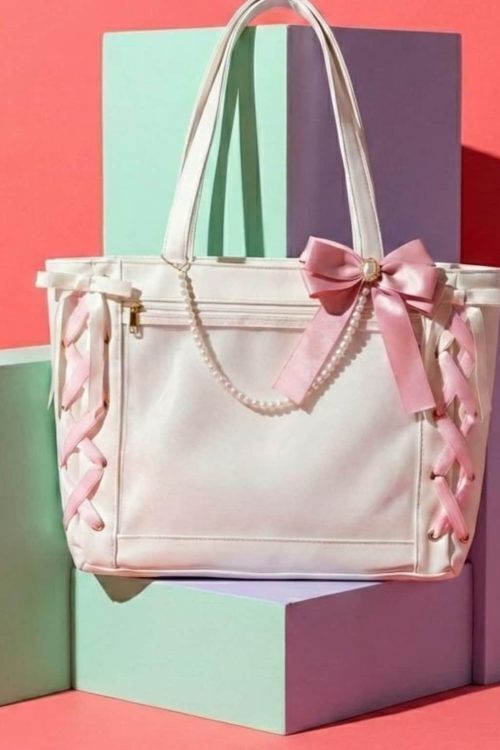 Pink Kawaii Convertible Ita Bag for Pin Display