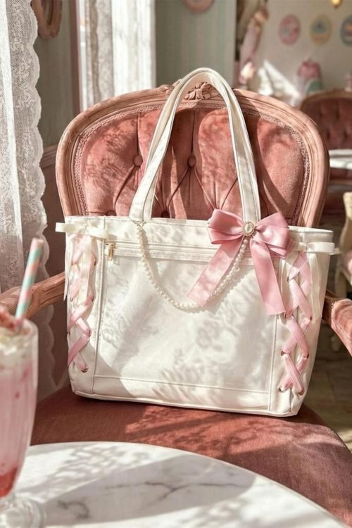 Pink Kawaii Convertible Ita Bag for Pin Display