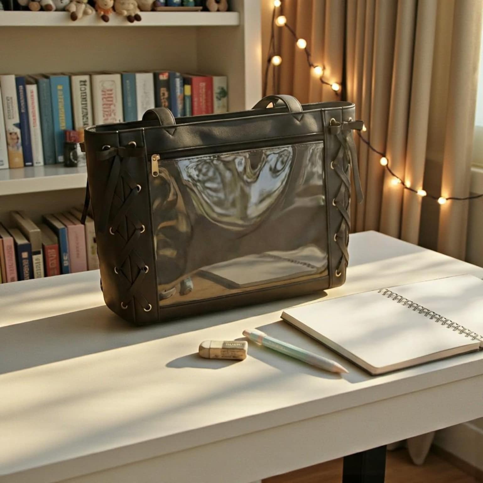 Pink Kawaii Convertible Ita Bag for Pin Display Pink Kawaii Convertible Ita Bag for Pin Display