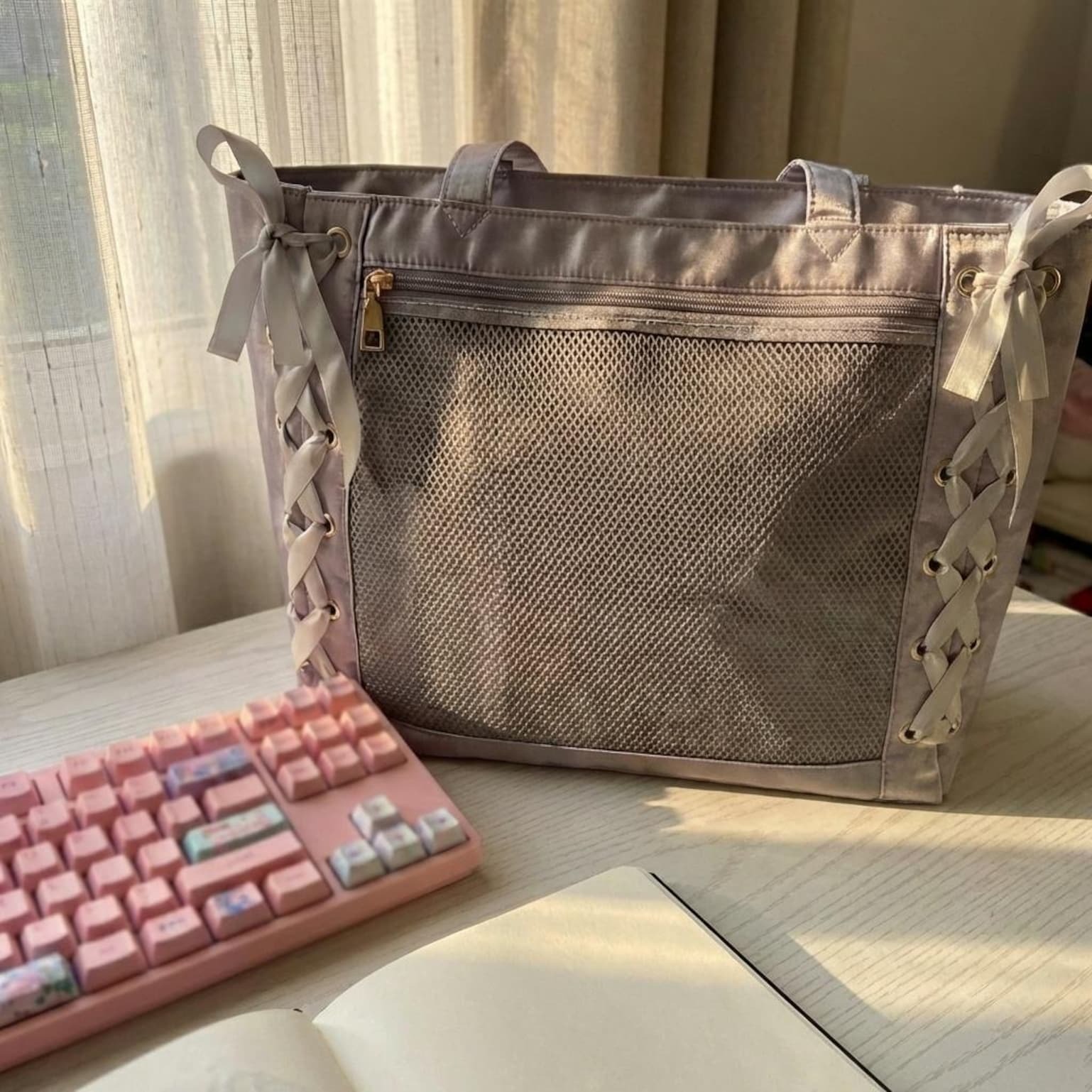 Pink Kawaii Convertible Ita Bag for Pin Display Pink Kawaii Convertible Ita Bag for Pin Display