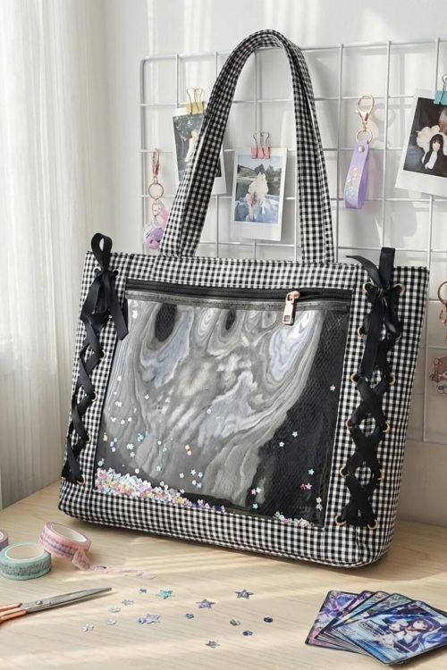 Pink Kawaii Convertible Ita Bag for Pin Display