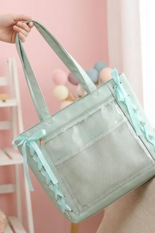 Pink Kawaii Convertible Ita Bag for Pin Display