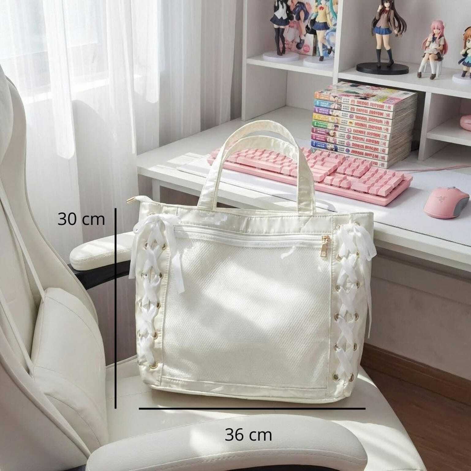 Pink Kawaii Convertible Ita Bag for Pin Display Pink Kawaii Convertible Ita Bag for Pin Display