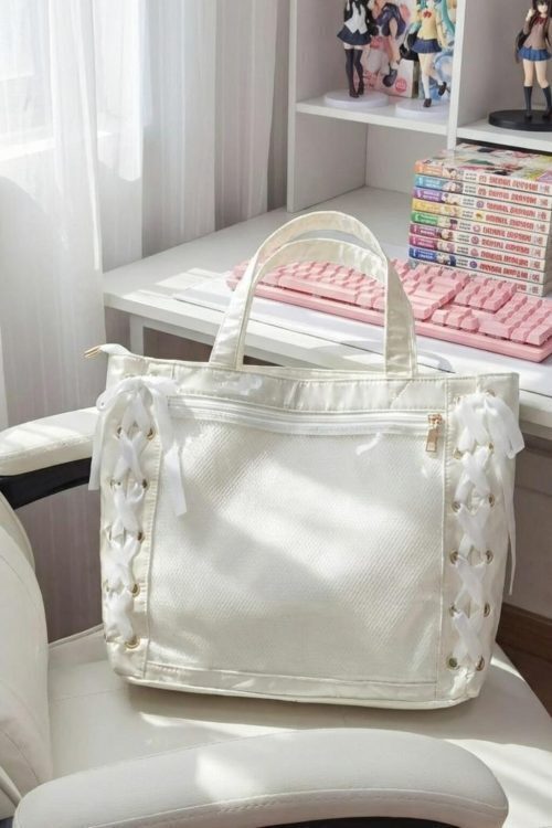 Pink Kawaii Convertible Ita Bag for Pin Display