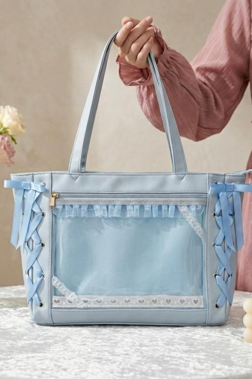 Pink Kawaii Convertible Ita Bag for Pin Display