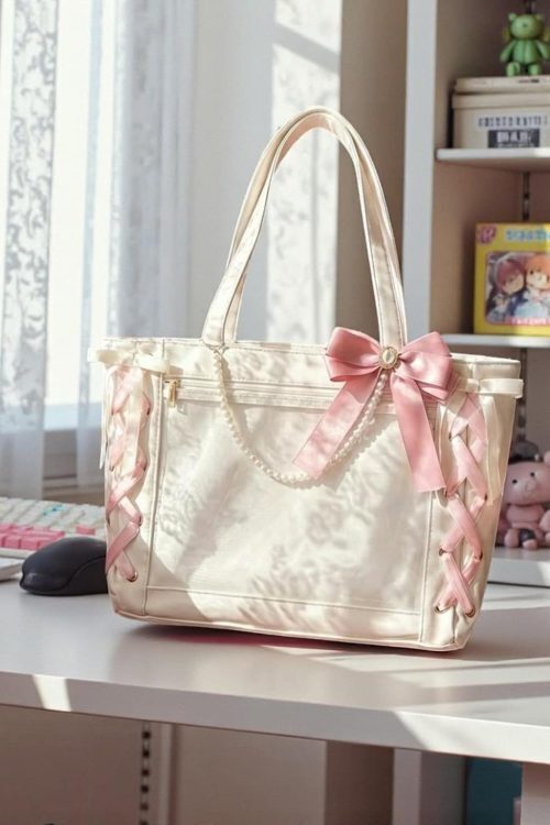 Pink Kawaii Convertible Ita Bag for Pin Display