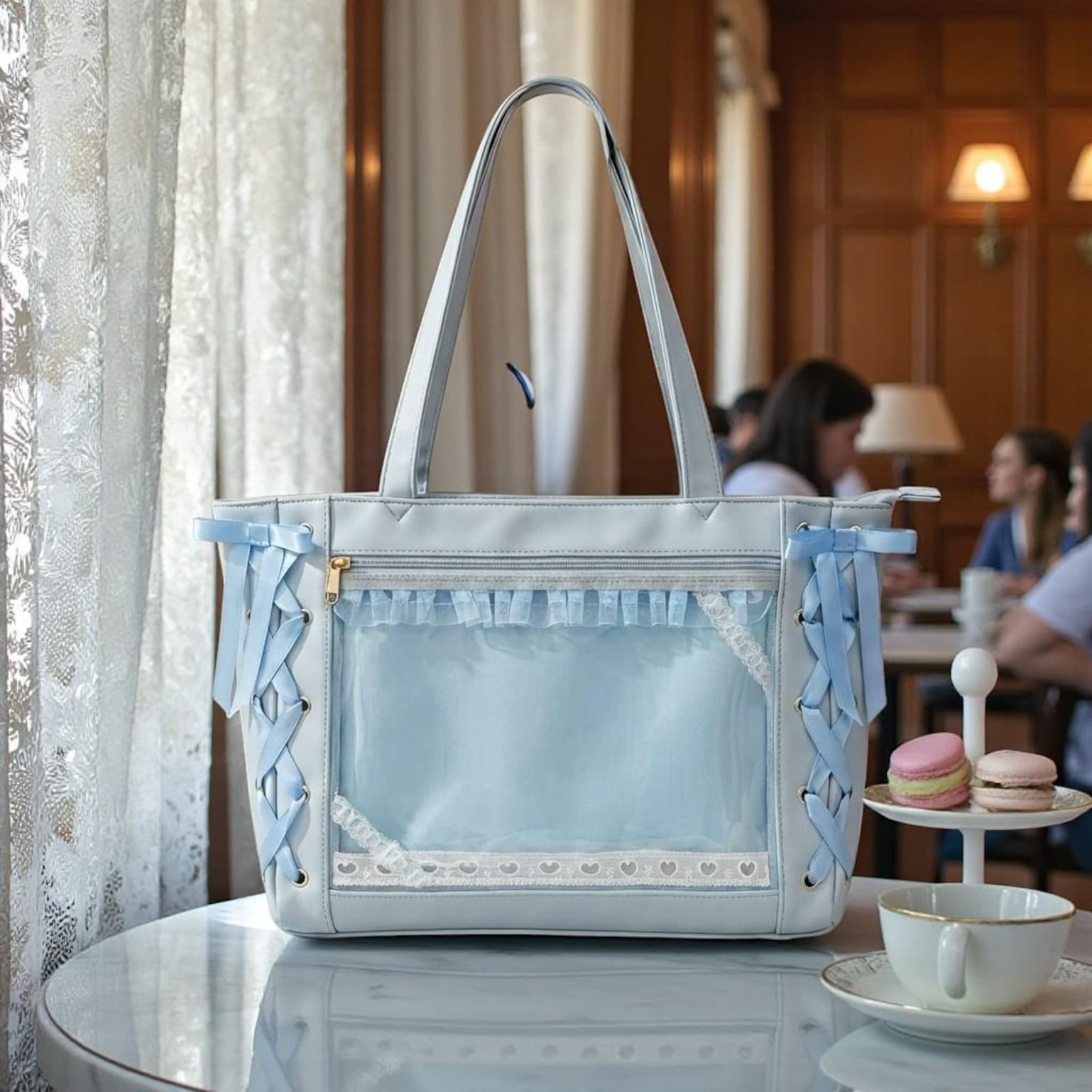 Pink Kawaii Convertible Ita Bag for Pin Display Pink Kawaii Convertible Ita Bag for Pin Display