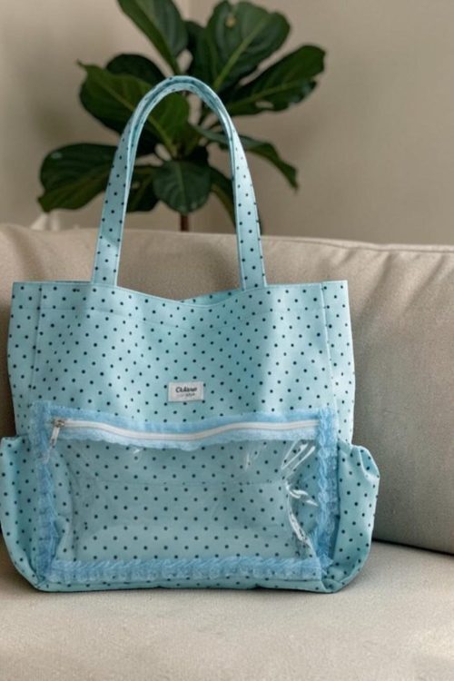 Pink Kawaii Convertible Ita Bag with Clear Window for Pin Display