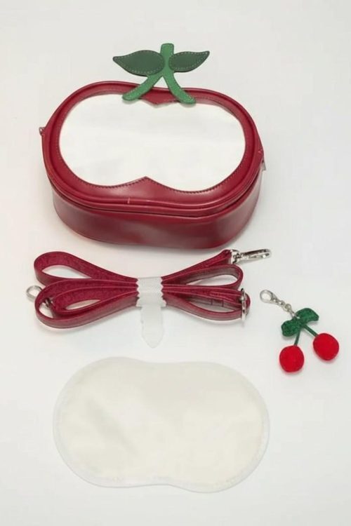 Pink Kawaii Convertible Ita Bag with Clear Window for Pin Display