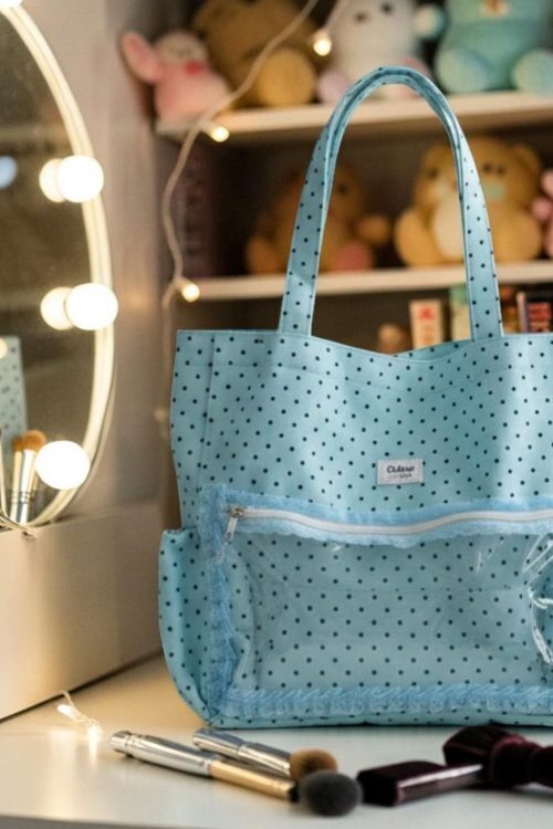 Pink Kawaii Convertible Ita Bag with Clear Window for Pin Display