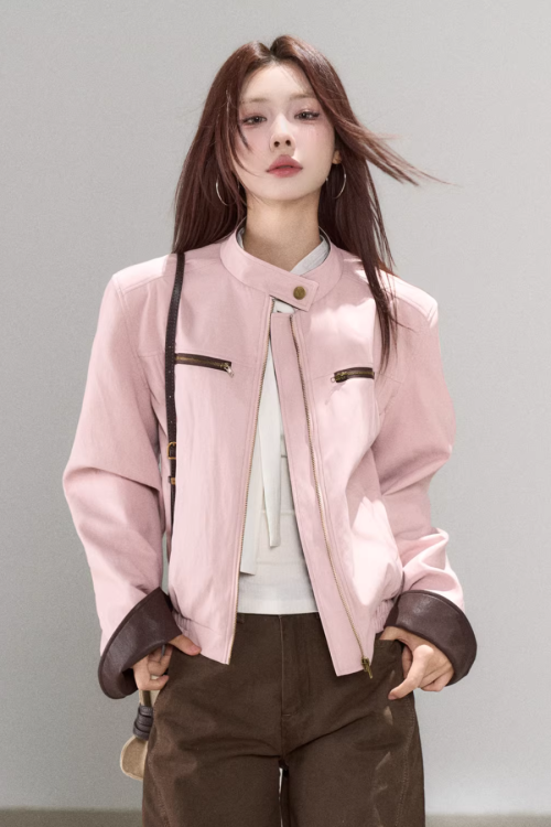 Pink Leather Jacket