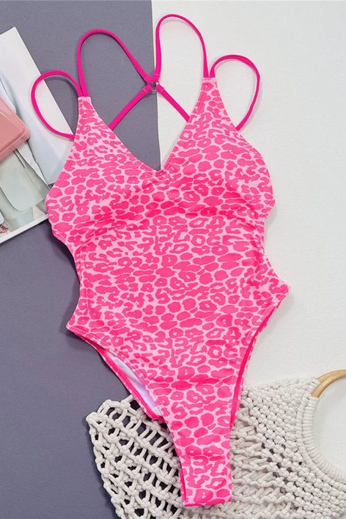 Pink Leopard Bikini Set