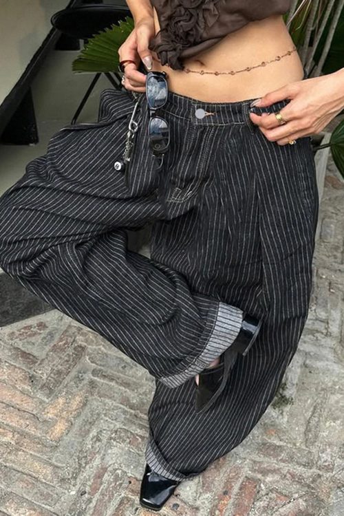 Pinstripe Baggy Pants