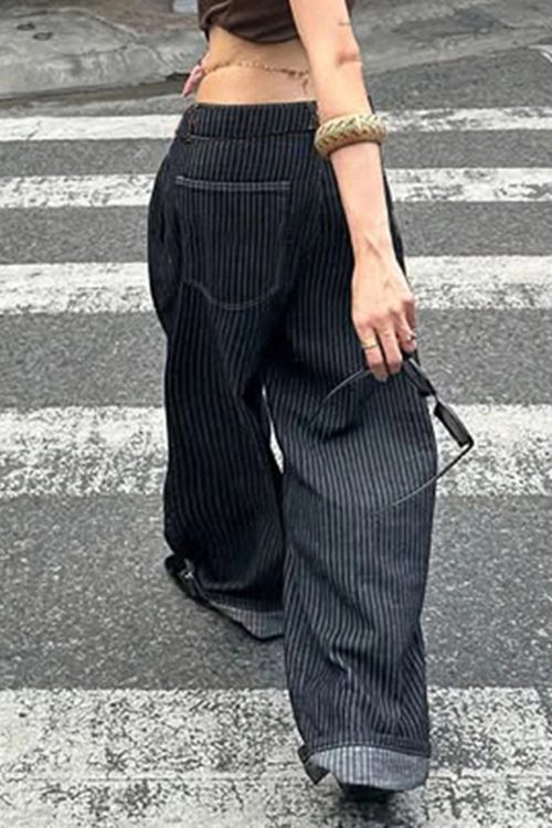 Pinstripe Baggy Pants