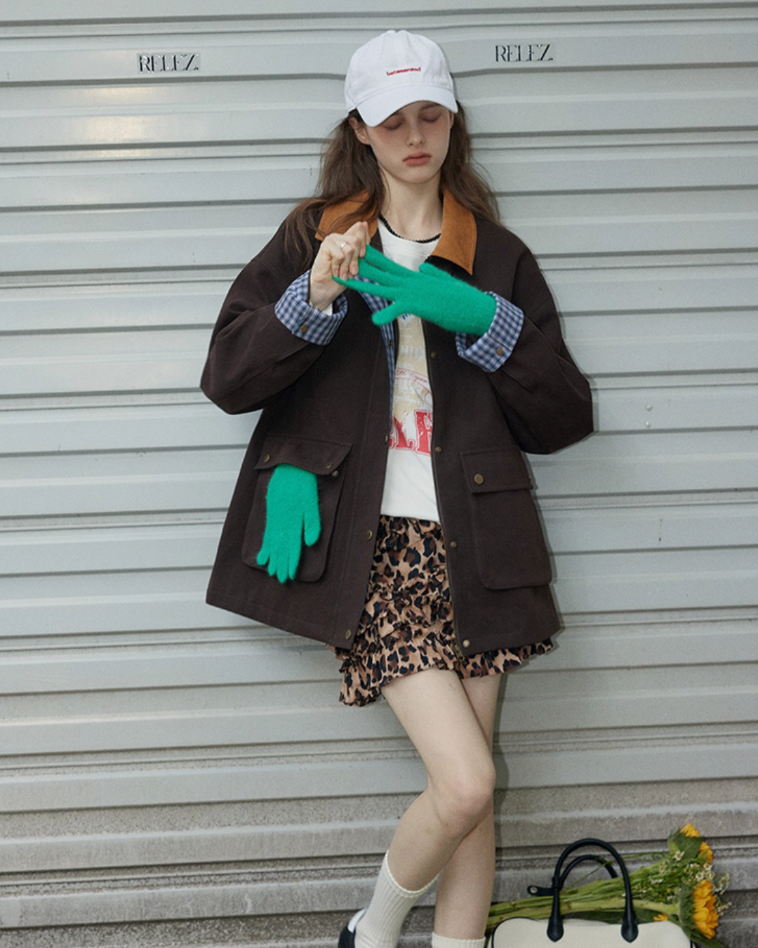 Plaid Design Loose Silhouette Jacket Plaid Design Loose Silhouette Jacket