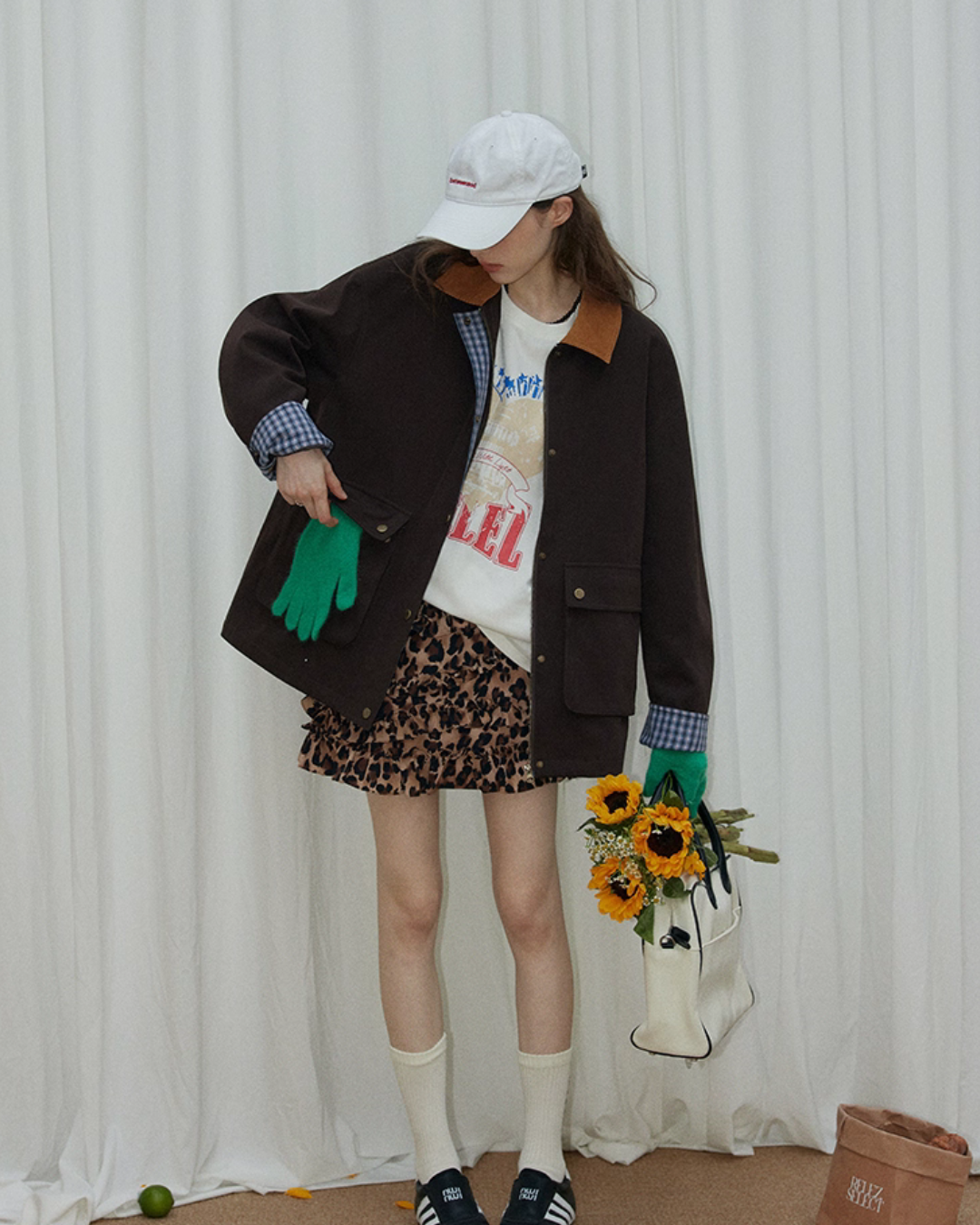 Plaid Design Loose Silhouette Jacket Plaid Design Loose Silhouette Jacket