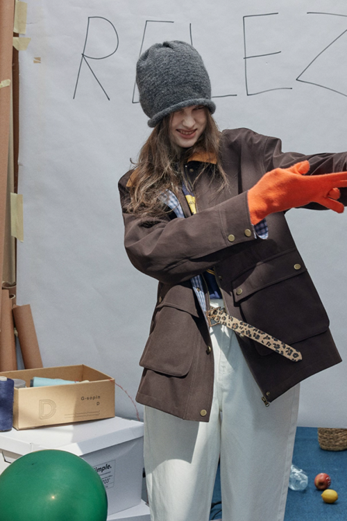 Plaid Design Loose Silhouette Jacket