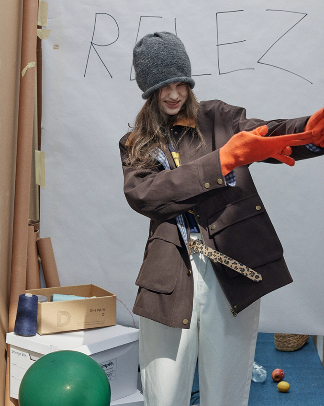 Plaid Design Loose Silhouette Jacket Plaid Design Loose Silhouette Jacket