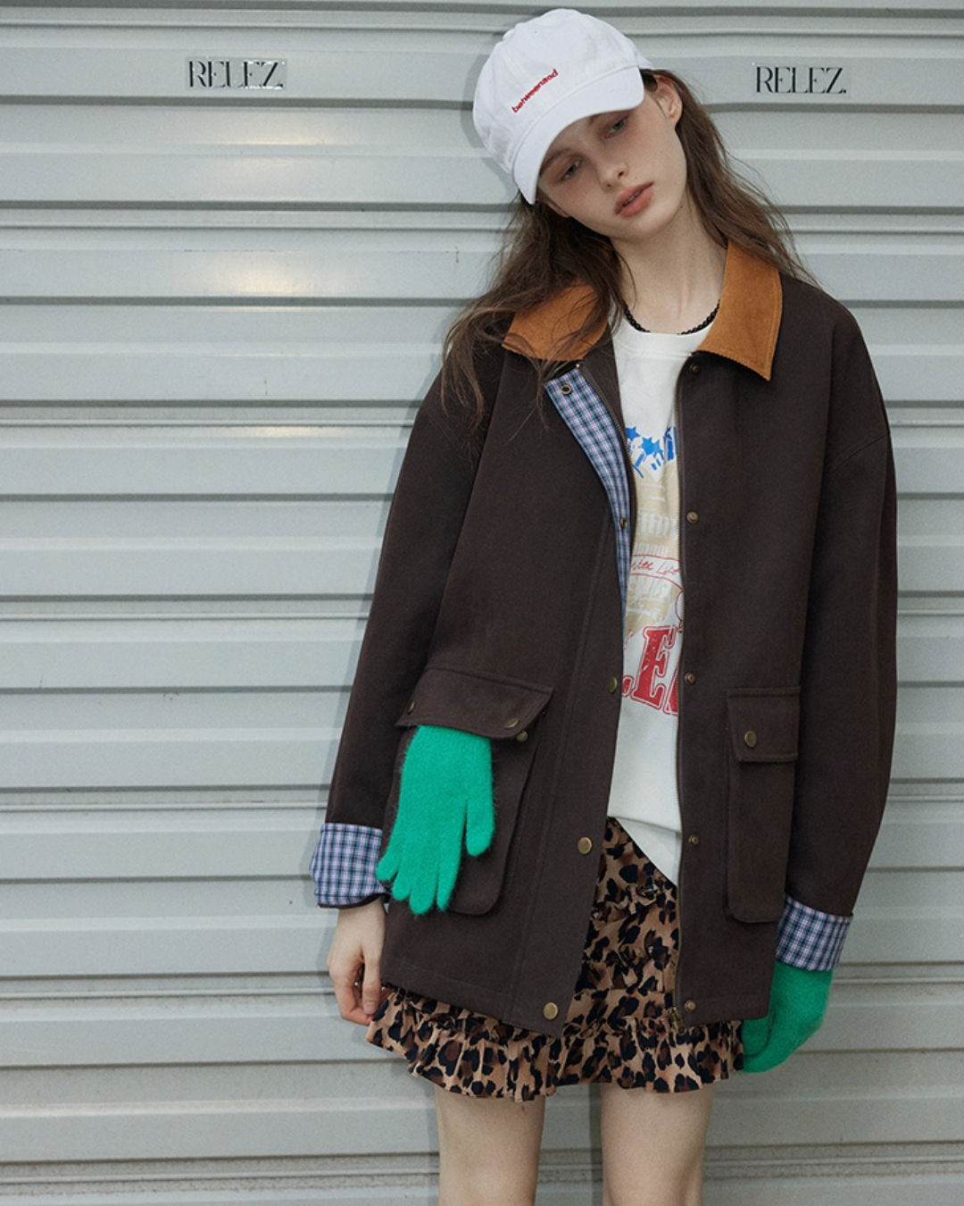 Plaid Design Loose Silhouette Jacket Plaid Design Loose Silhouette Jacket