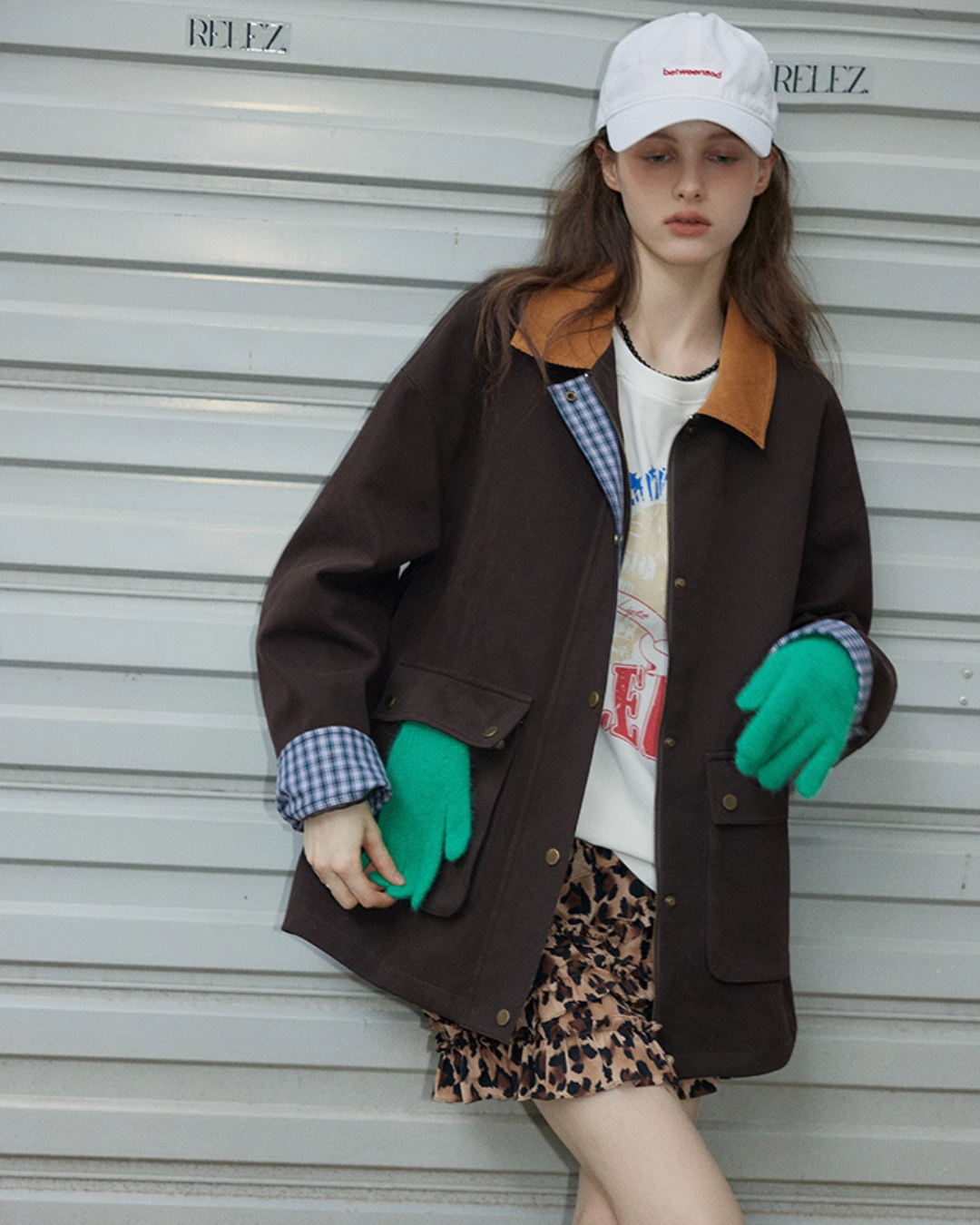 Plaid Design Loose Silhouette Jacket Plaid Design Loose Silhouette Jacket