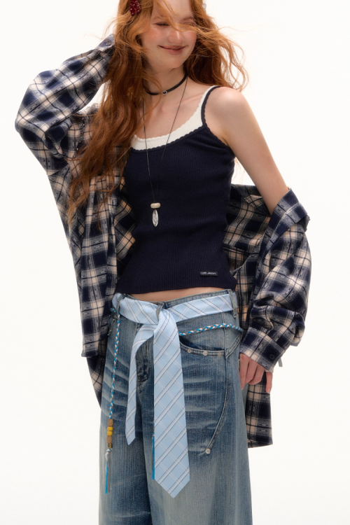 Plaid Hood Loose Shirt