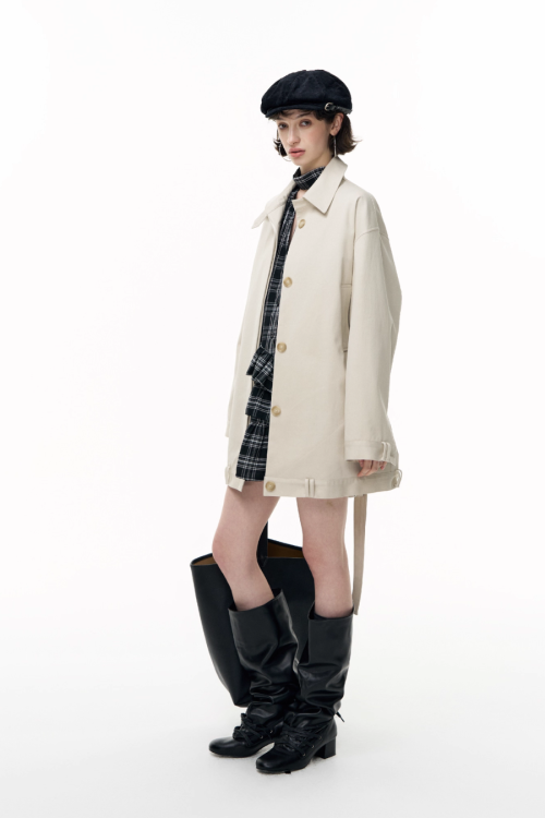 Plaid Ruffled Long Sleeve Shirt