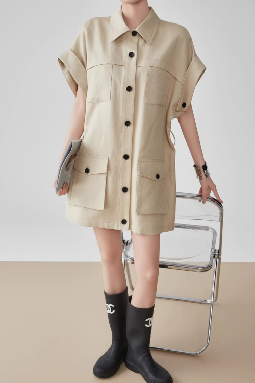 Pocket Mini Shirt Dress