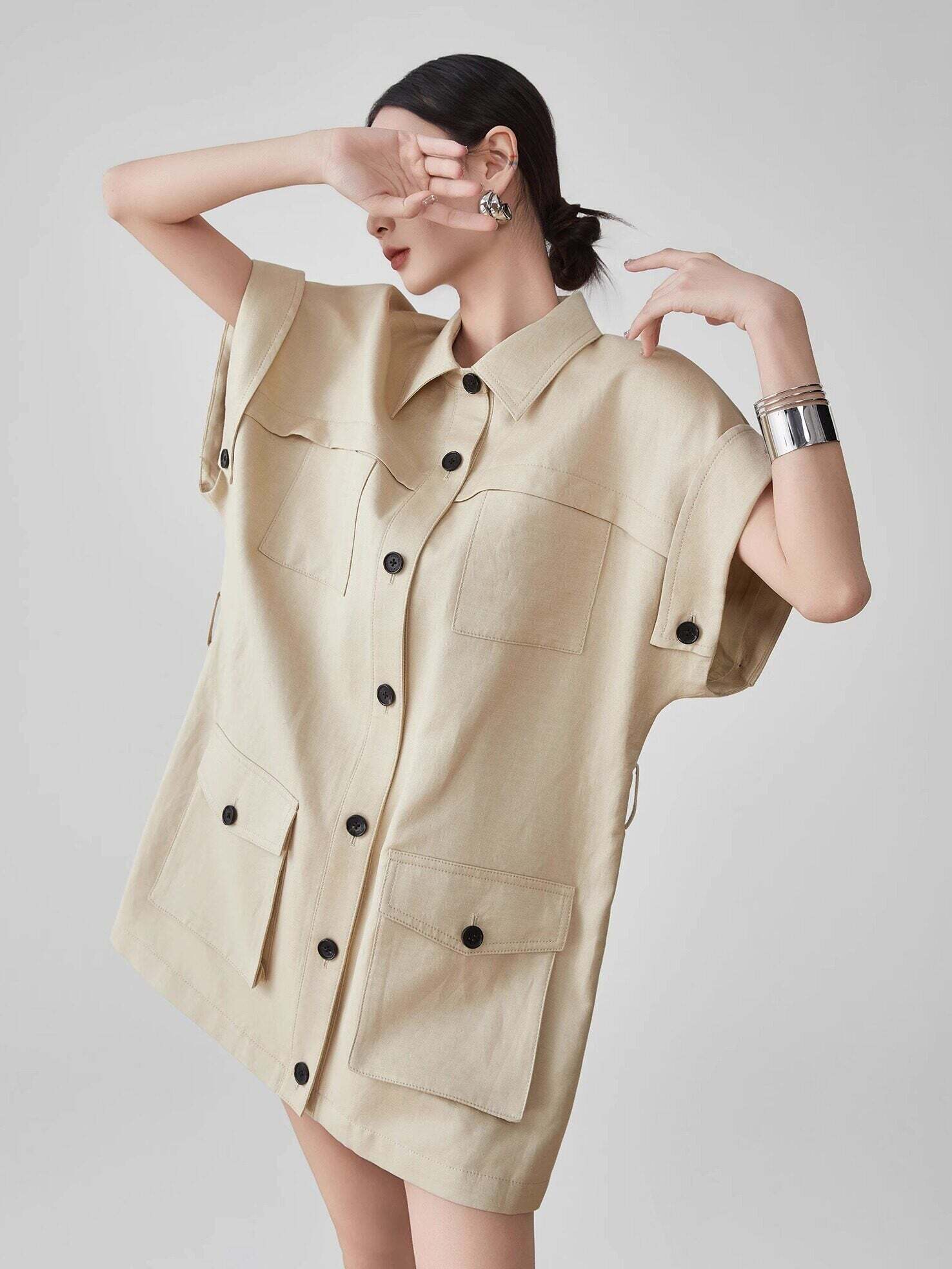 Pocket Mini Shirt Dress