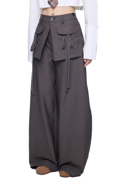 Pocket Wide-Leg Pants