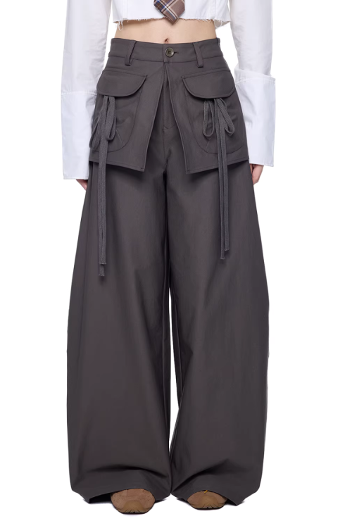 Pocket Wide-Leg Pants