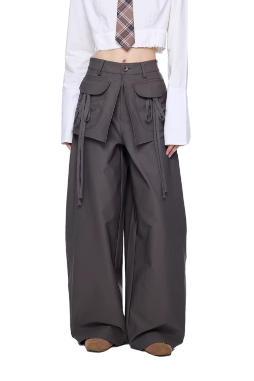 Pocket Wide-Leg Pants