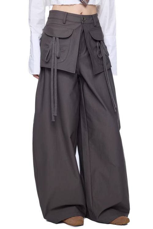 Pocket Wide-Leg Pants