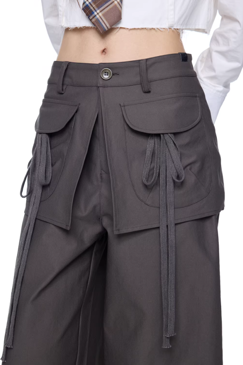 Pocket Wide-Leg Pants