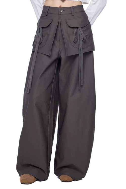 Pocket Wide-Leg Pants