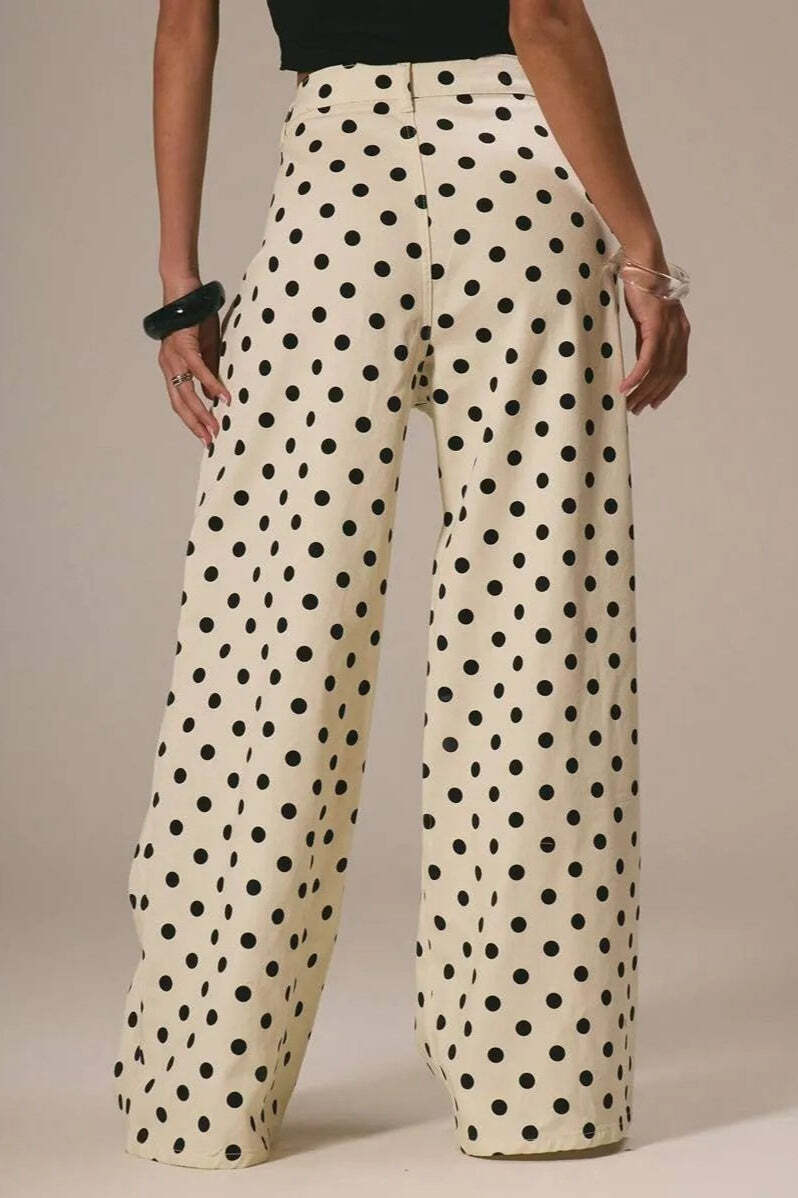 Polka Dot Loose Mid Rise Jeans Polka Dot Loose Mid Rise Jeans